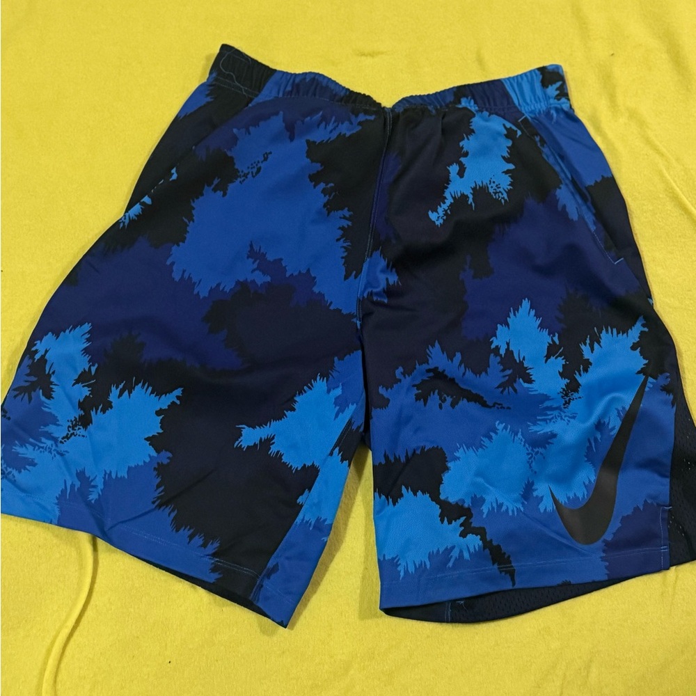 Nike Blue and Black Athletic Shorts